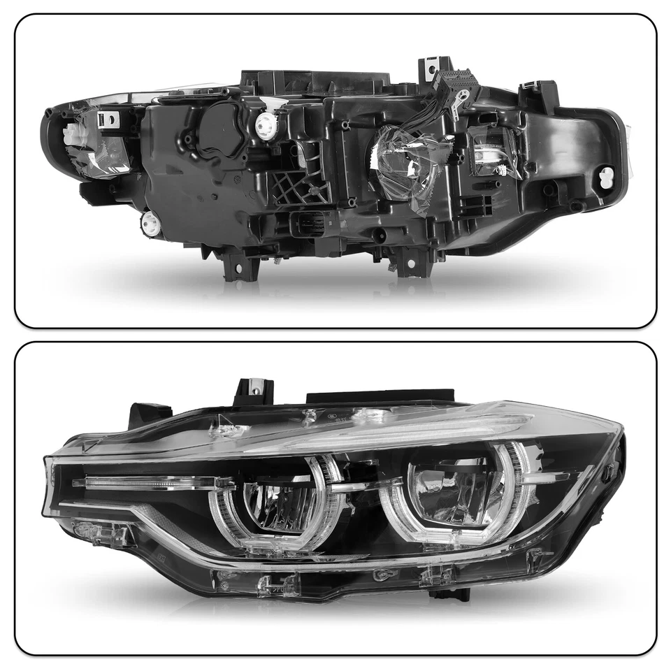 LED Headlight w/o AFS For 2016-2019 BMW 3 Series F30 320i 340i 330i Left Driver - Imagem 3 de 4