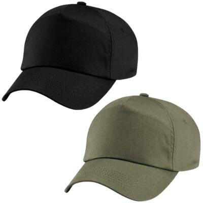 Baseballmütze Erwachsene Unisex Beechfield Original 5 Panel verstellbar Baumwolle