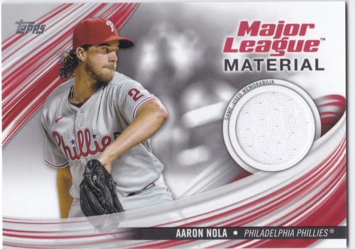 Reliquia material MLB Topps Serie 1 2023 Aaron Nola Phillies - Imagen 1 de 2
