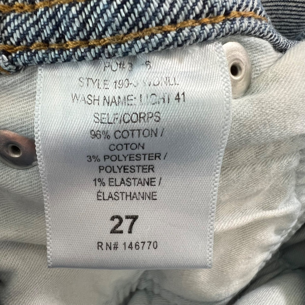 RE/DONE Double Needle Long Straight Jeans in Hazy Indigo Size 27
