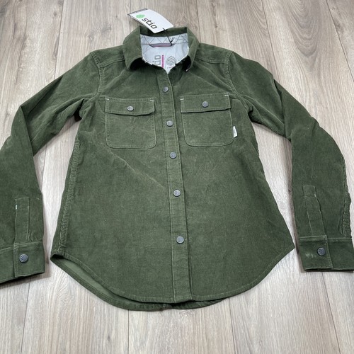 STIO Womens Saratoga CORD Courdroy Shirt Evergreen Snap Buttons Size XS NWT | eBay