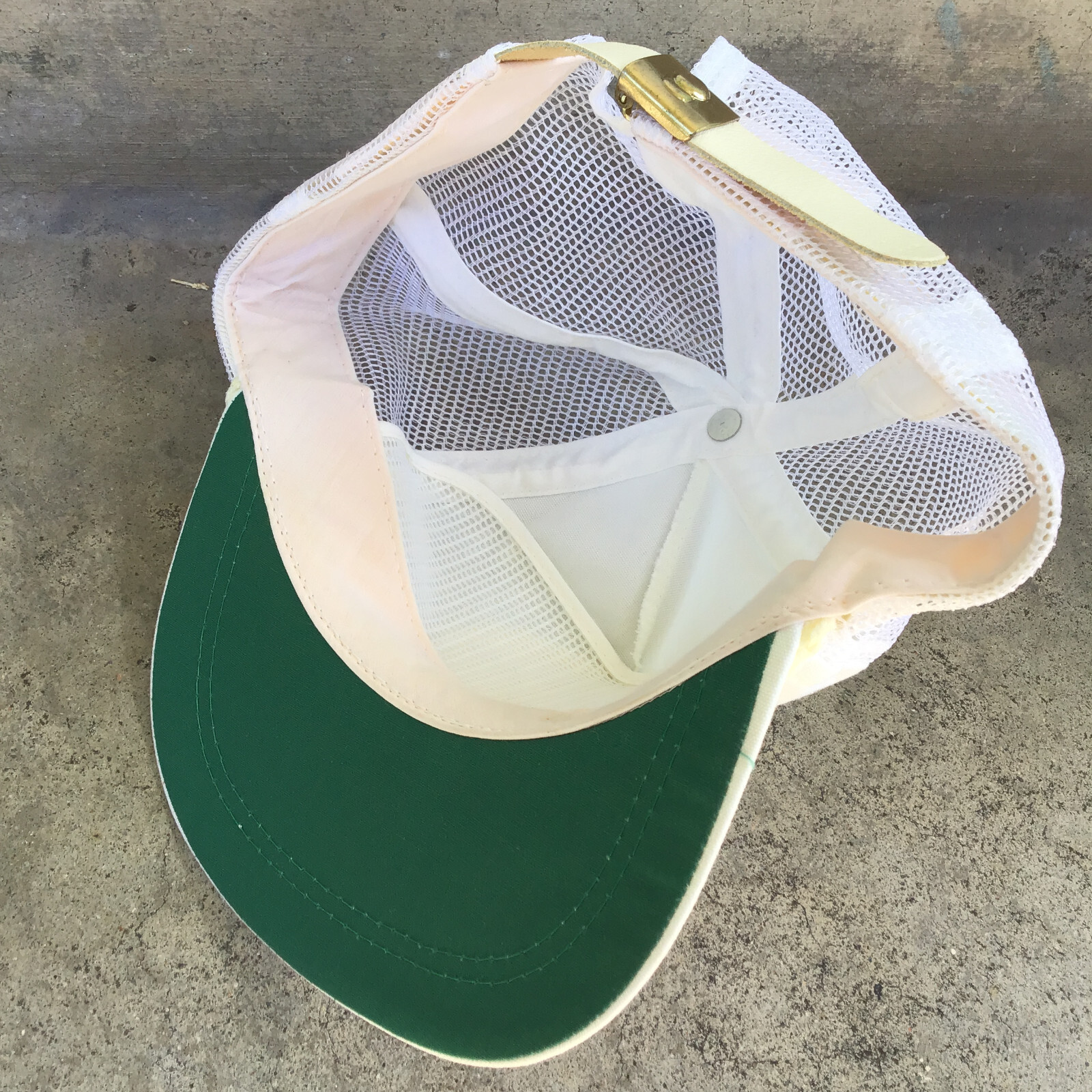 Vintage Bechtel Patch Hat White Adjustable Strap … - image 9