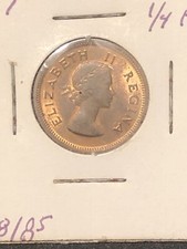 1957 Südafrika 1/4 Penny - rot/getönt 