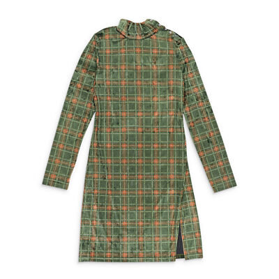NWT CALLIPYGIAN STRETCH PLAID GREEN MINI DRESS SIZE S $195