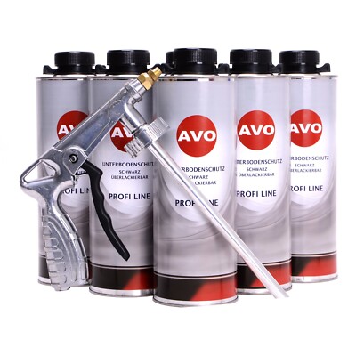 Unterbodenschutz Steinschlagschutz schwarz 6L+1 UBS/HV Spritzpistole AVO A100201