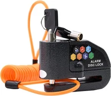 Candado Para Bicicleta Moto Motocicleta Con Alarma Bloqueo De Disco