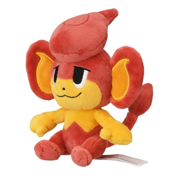Pokemon Center оригинал 513 плюшевых покемонов Pansear Unova, 15 см, черный, белый