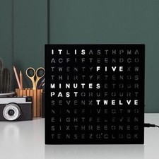 Nisorpa Wortuhr WordClock LED Wanduhr Standuh...