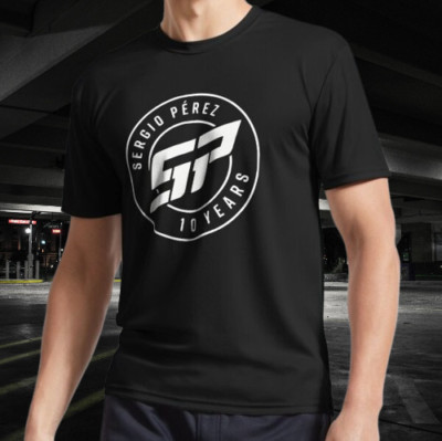 Sergio Perez 10 Years Logo Formula 1 Mot Logo Active T-Shirt Funny Size S to 5XL