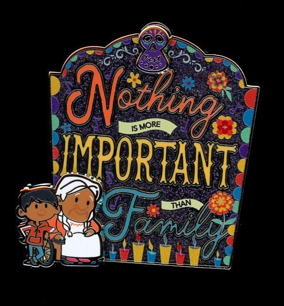 DLR Coco Family Motto One Family LE Disney Pin 149982