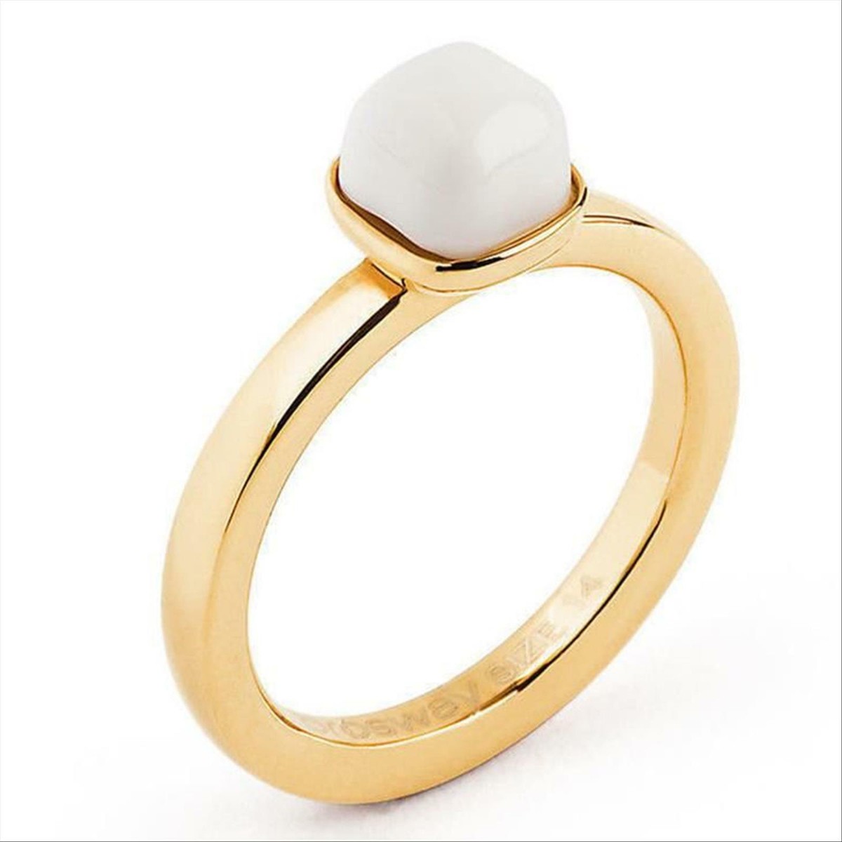 ANELLO DONNA IN ACCIAIO BROSWAY BTGC28C CON PIETRA COLORE BIANCO