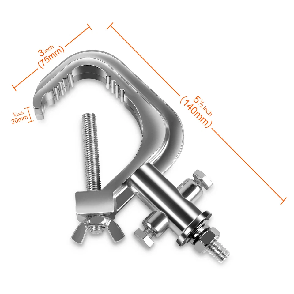 5X Bühnenlicht Klemmhaken Truss C Clamp  Gewichtskapazität 100kg Moving Head - Bild 2 von 4