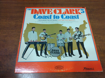 THE DAVE CLARK 5 LP Coast to Coast  1965 Epic mono vinyl