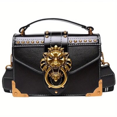 Löwe Tasche Handtasche Schultertasche Schwarz Neu