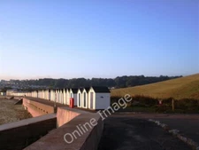 Photo 6x4 Broadsands beach huts Late September, early morning sunshine on c2009