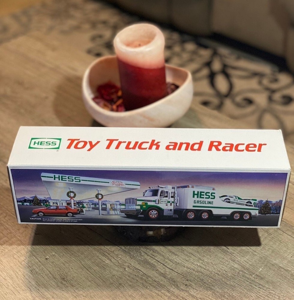 1988 Hess 18 Wheeler and Racer Race Car  in Box