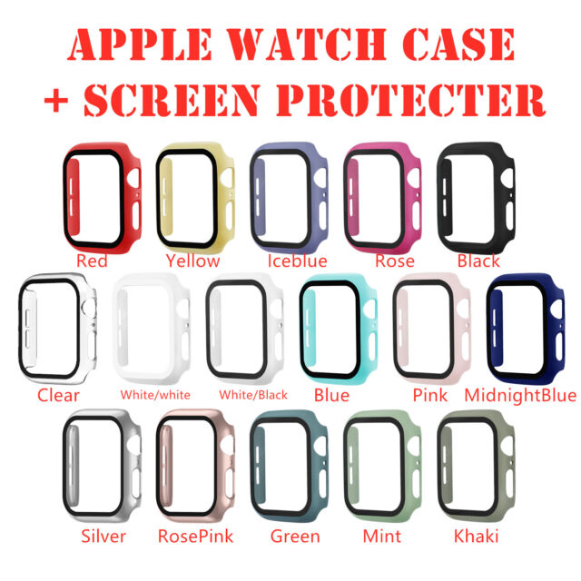 Schutzhülle für Apple Watch Series 7/6/5/4/3 Cover Case 9H Display Echt Hartglas FQ10872