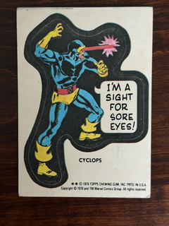 1976 Topps Marvel Super Heroes Sticker Cyclops