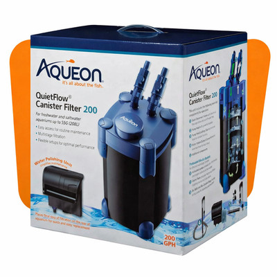 Aqueon QuietFlow Canister Filter 200 for Aquariums up to 55 Gallons