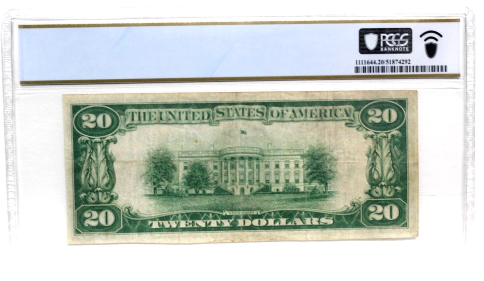 1928 $20 NUMERICAL CHICAGO FEDERAL RESERVE NOTE  PCGS 20 VERY FINE - Image 2 of 4