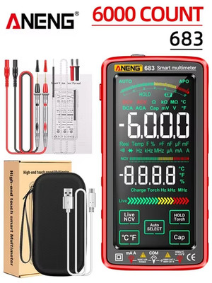683 Smart Multimeter Tester High-End Touch Rechargeable 6000 Counts Multimetro T