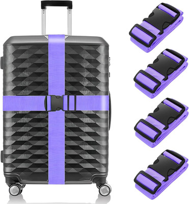 4 Pack Luggage Straps 79'' Long Belts Keep Suitcase Secure While Traveling, TSA A
