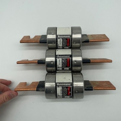 Lot of 3 Bussmann Fusetron FRN-R-250 250 Amp 250V Time Delay Class RK5 Fuses