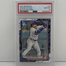 Bowman 2024 Shohei Ohtani Black Pattern /15 #33 PSA 10 Dodgers