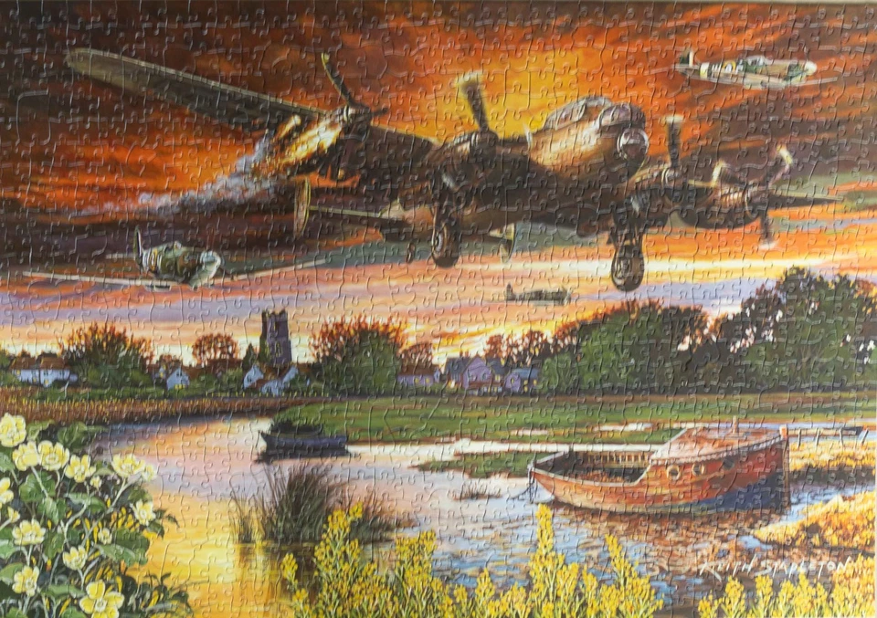 two hop 1000 piece jigsaws A busy day & On a wing and a prayer complete - Image 3 of 3