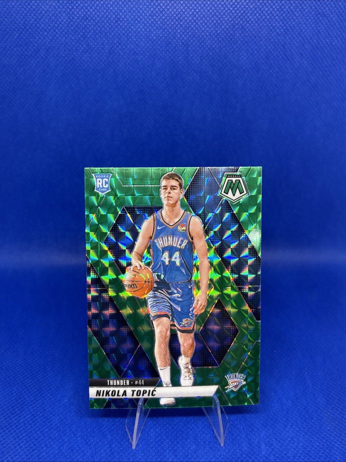 2024-25 Nikola Topic #242 Green Mosaic Prizm (RC) - Panini Mosaic - Rookies