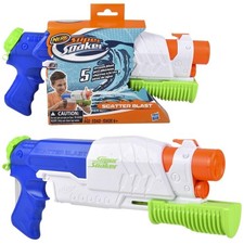 Nerf Super Soaker Scatter Blast Water Blaster, 5 Streams Of Water, Pump Action,