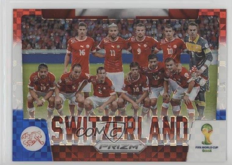 2014 Prizm World Cup Team Photos Red White & Blue Power Plaid Switzerland 0af