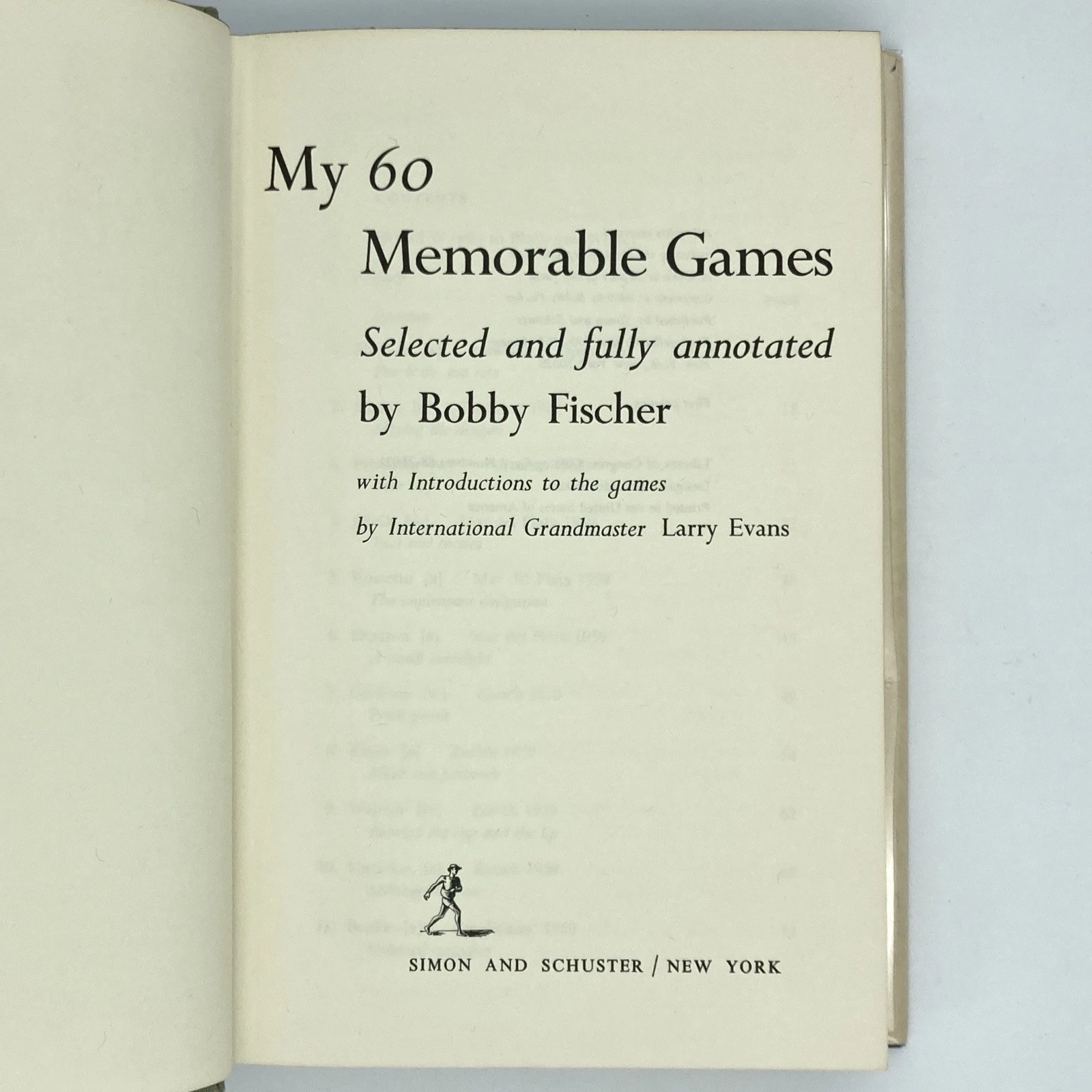 My 60 Memorable Games - Bobby Fischer (1st print thus) Simon & Schuster, 1969 - 画像3/10