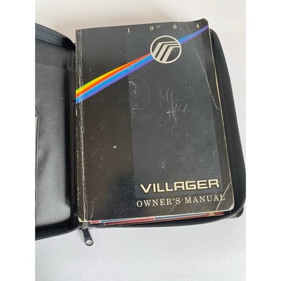 1994 Mercury Villager Owners Car Manual Handbook Guide with Case