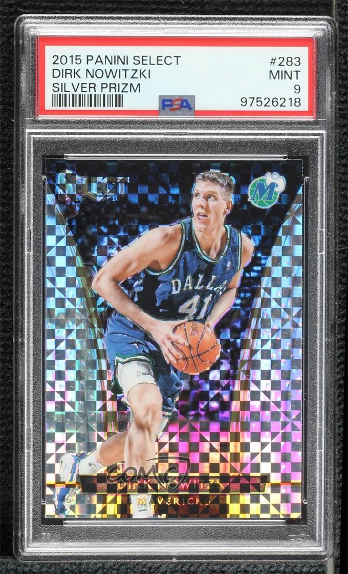 2015 Panini Select Courtside Silver Prizm Dirk Nowitzki #283 PSA 9 MINT HOF 3hd
