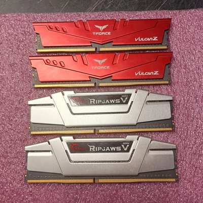 Lot Four (4) Pcs 8GB DDR4 PC4 2400 3600 Desktop Non ECC RAM Memory Mixed *Tested - image 1 of 4