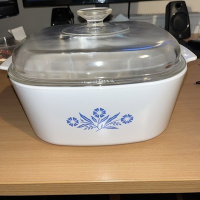 Vintage CorningWare blaue Kornblume Auflaufform mit Deckel Pirex A12