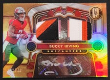 BUCKY IRVING 2024 GOLD STANDARD   DUAL 3 COLOR PATCH AUTO RPA /49 BUCCANEERS SP
