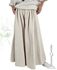 LAGENLOOK Marlene-Hose Hosenrock Leinen natur...