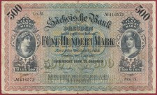 Sachsen 500 Mark SAX-0010a (1922) Serie IX
