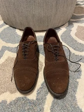 Allen Edmonds Strand Captoe Oxfords (Suede, Brown, 9 D)