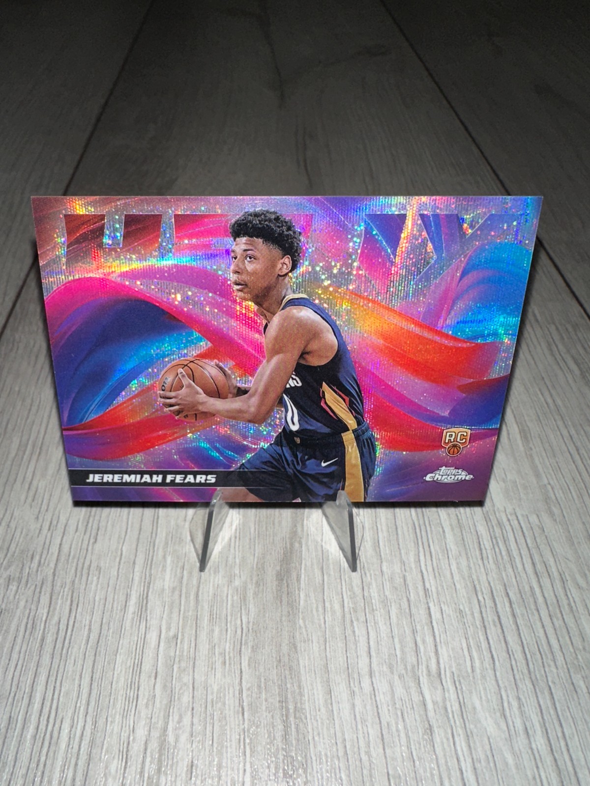 2025-26 Topps Chrome Jeremiah Fears Helix Case Hit SSP Rare New Orleans Pelicans