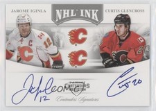 2011 Playoff Contenders NHL Ink Duals Curtis Glencross Jarome Iginla Auto 03hd