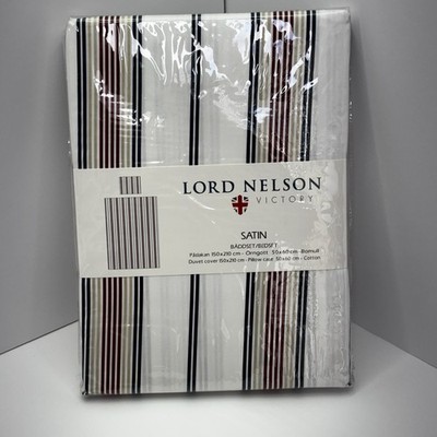 Lord Nelson Satin Einzel Bettbezug & Kissenbezug Set 150x210cm 100% Baumwolle
