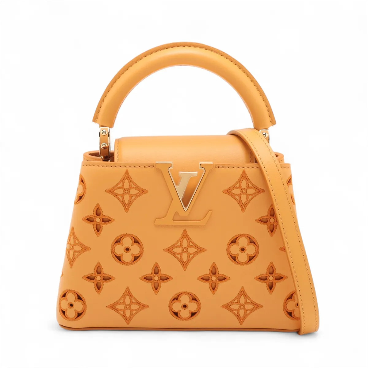 Louis Vuitton LV Broderie Anglaise CapucinesMINI - Yellow There was an RFID resp