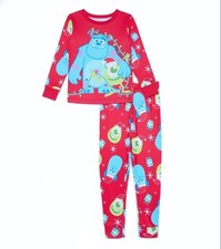 Monsters Inc. Mike and Sully Holiday Lights Juego de pijama de Navidad para niños pequeños