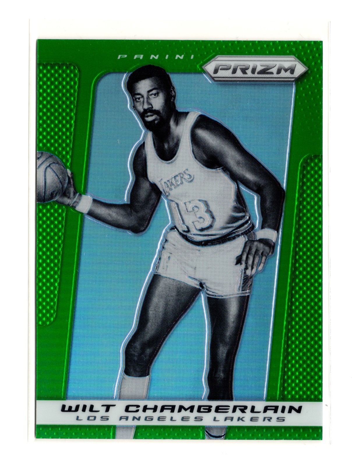 2013-14 Panini Prizm Retail Green Prizm #257 Wilt Chamberlain HOF SP