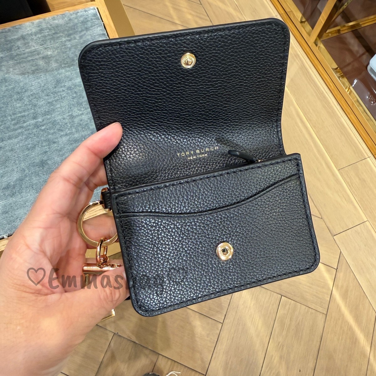 Tory Burch Thea Flap Card Case 169969 Black, $150 | eBay