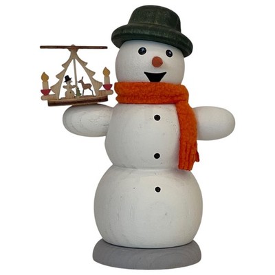 Kuhnert Schneemann Pyramide Echt Erzgebirge Rauchfigur Holz Neuheit 2024