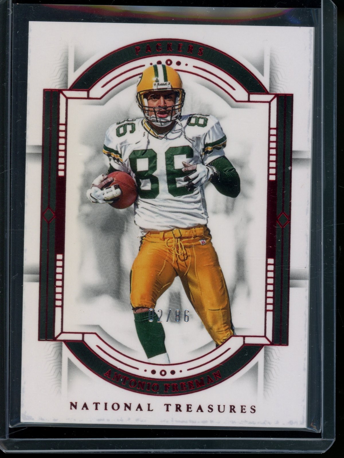 2023 National Treasures Antonio Freeman Red /86 Green Bay Packers